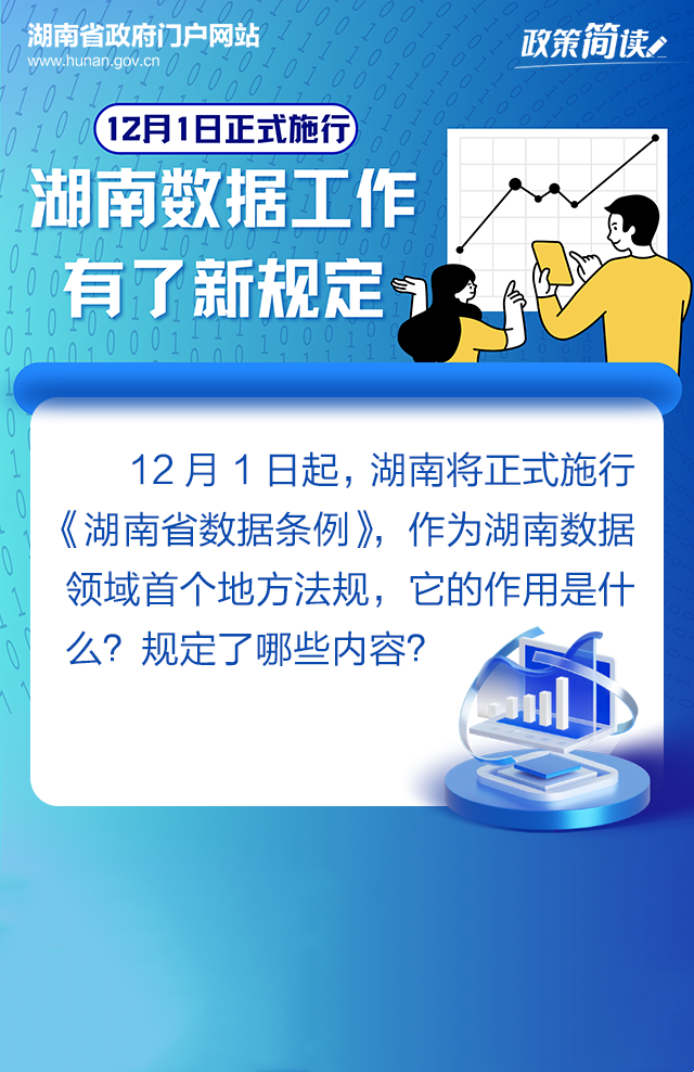 政策簡(jiǎn)讀丨12月1日正式施行 湖南數據工作有了新規定